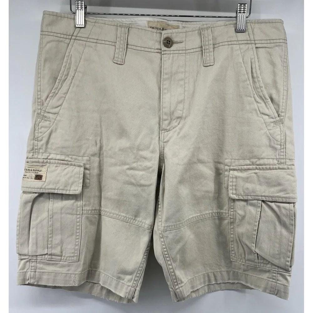 Vtg Ralph Lauren Denim Supply Cargo Shorts Tagged 34 Actual 38 11